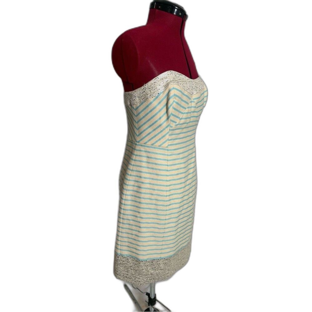 Lilly Pulitzer Remi Dress Women's Size 4 Strapless Blue Horizon Bayview Stripe - Picture 5 of 15